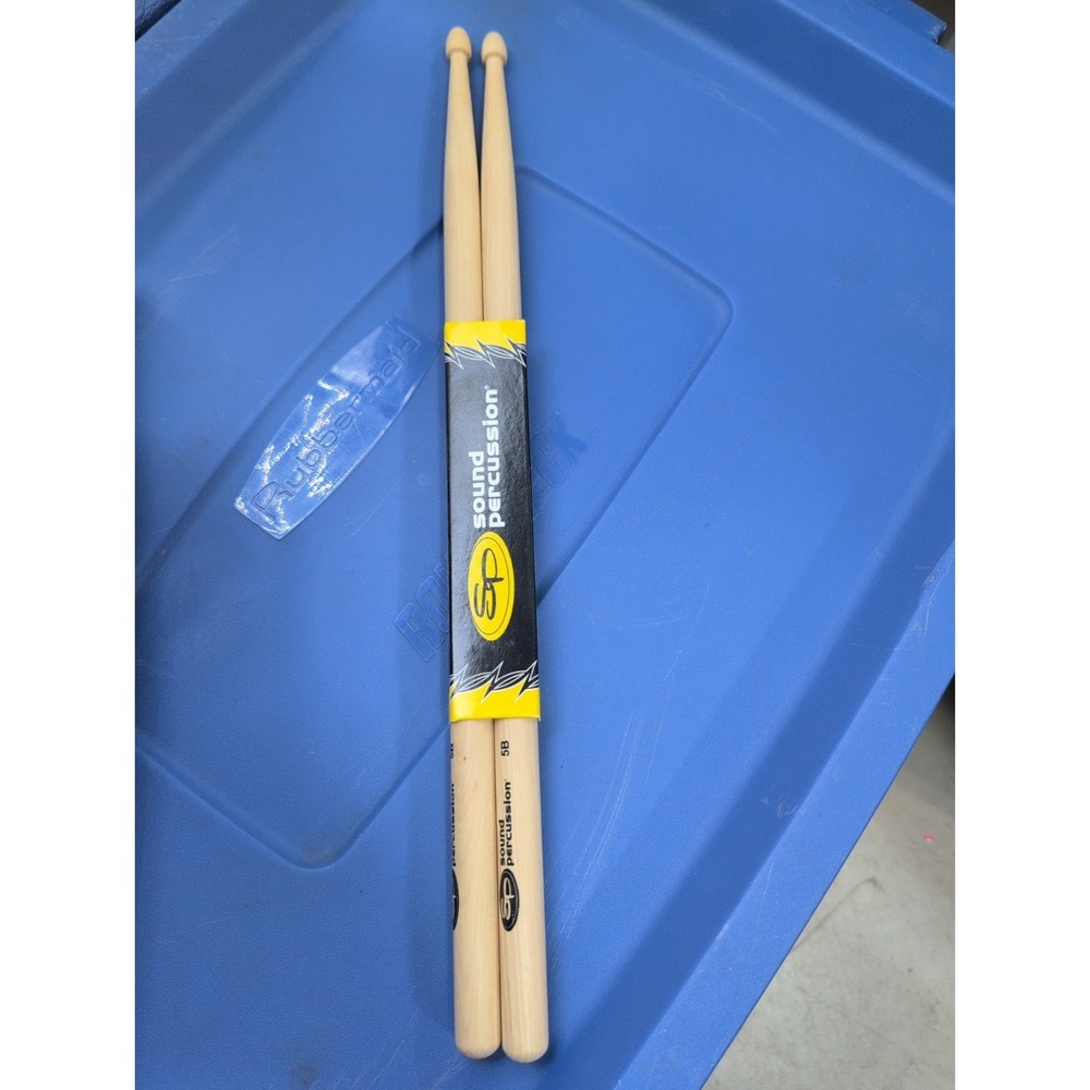 Sound Percussion Drum Sticks Wood Tip Drumsticks 1 Pair 5B
